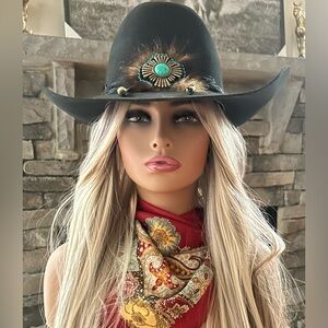 Charlie 1 Horse Lainey Wilson Country With a Flare Wool Felt Cowboy Hat Sz XL